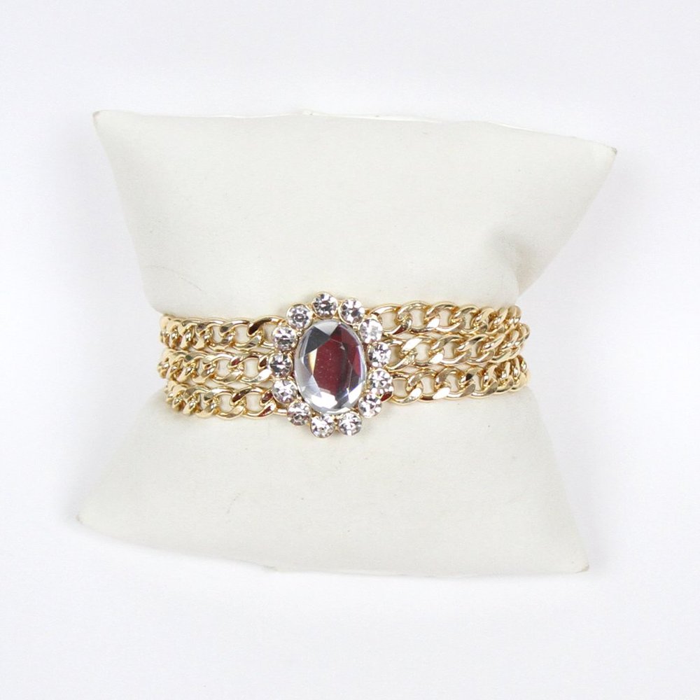 Bijou Drive gold bracelet with crystal stones